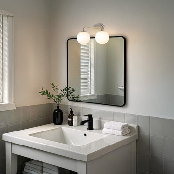 Louis Parisian Globe Metal/Frosted Glass Modern Contemporary LED Vanity